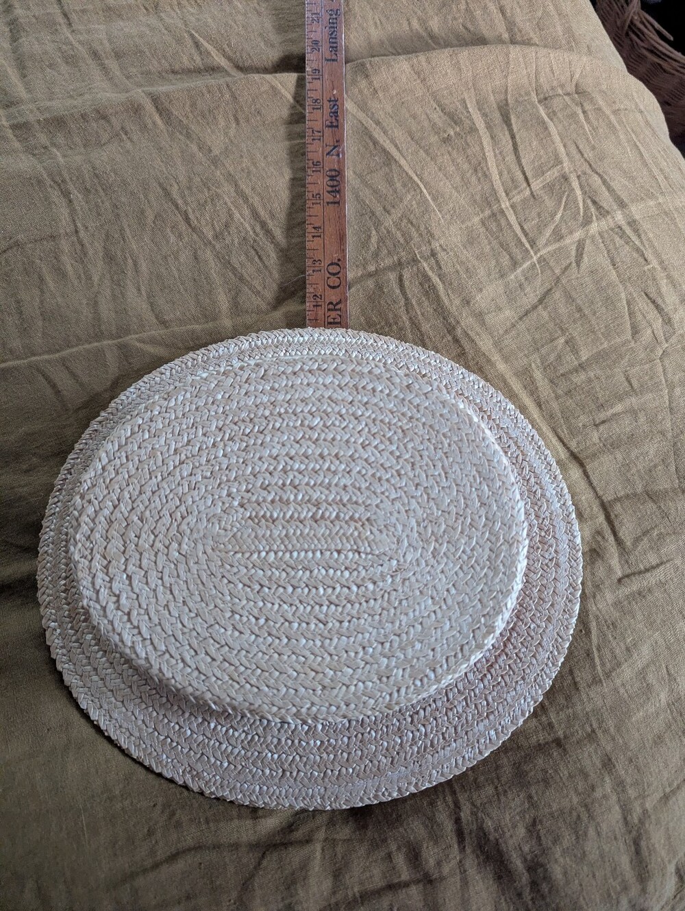 Ponte Rialto Straw Boater Hat with Black and Red Band vintage - Picture 8 of 8